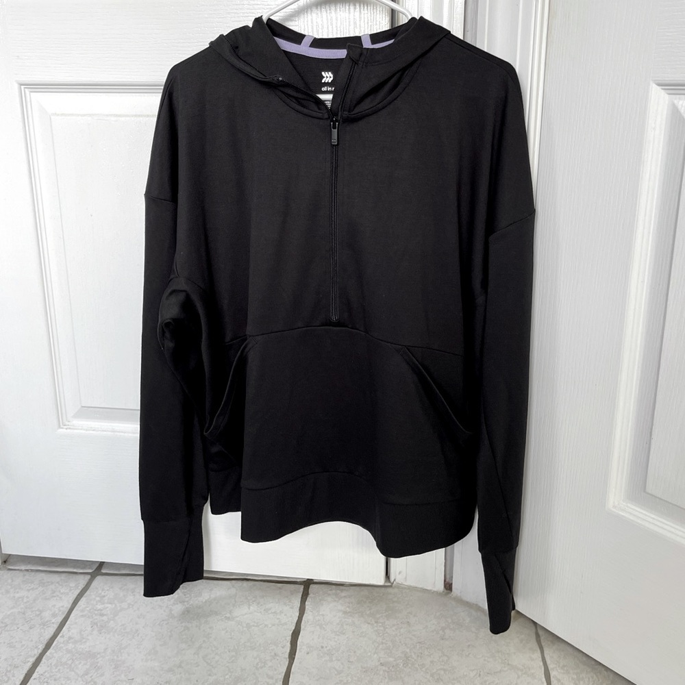 Black hoodie with front pockets